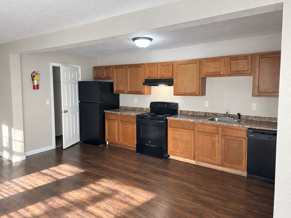 Kitchen in a 1-bedroom apartment at Canterbury Station