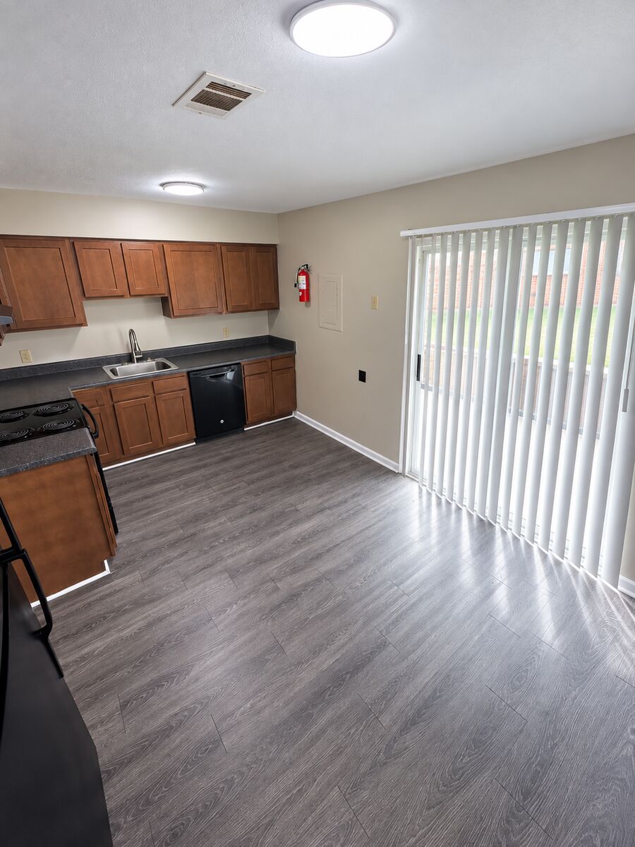 Kitchen in a 2-bedroom townhome at Canterbury Station