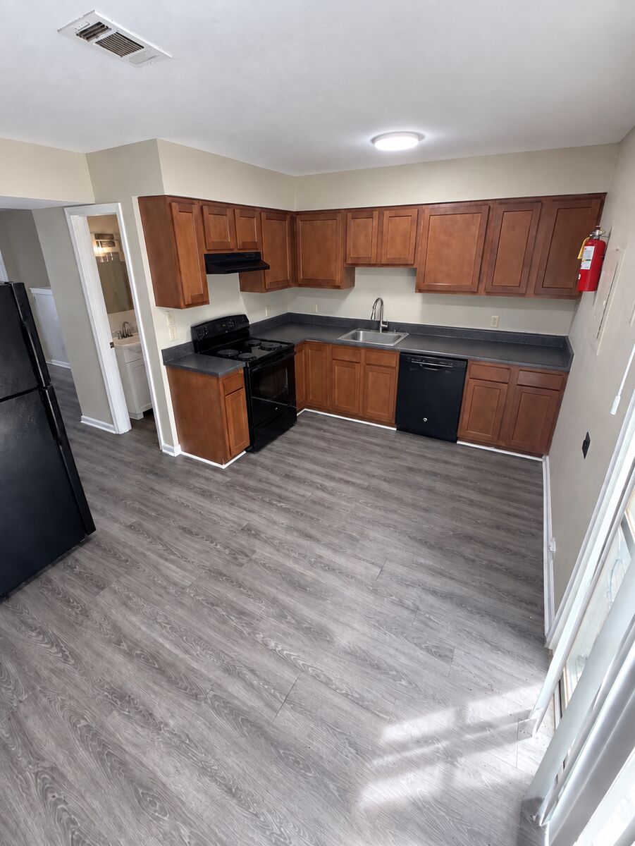 Kitchen and cabinetry in a 2-bedroom townhome at Canterbury Station