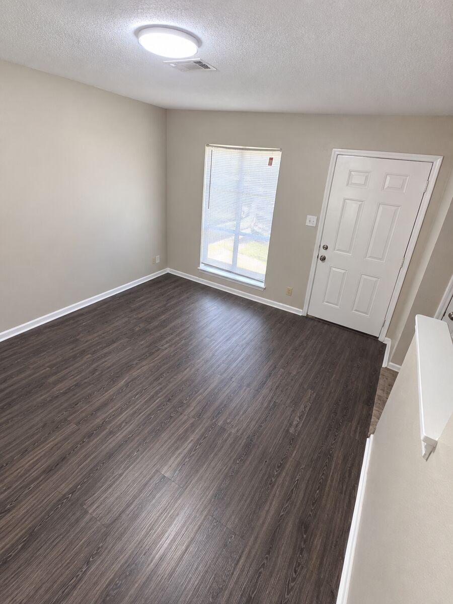 Family room in a 2-bedroom townhome at Canterbury Station